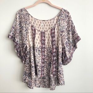Free People Patterned Blouse, Size XS